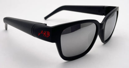 Crimson Smoke sunglasses with hidden storage